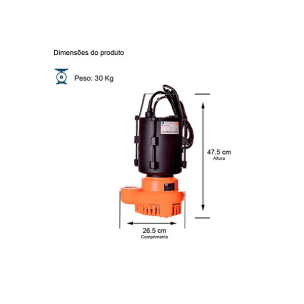 Bomba Submersível Thebe TSB-105 1CV Trifásica 220V